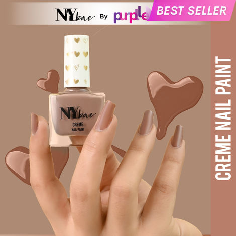 Buy NY Bae Creme Nail Paint - Brunette Brown 27 (10 ml | Brown | Rich Pigment | Chip-proof | Full Coverage | Travel Friendly | Vegan-Purplle