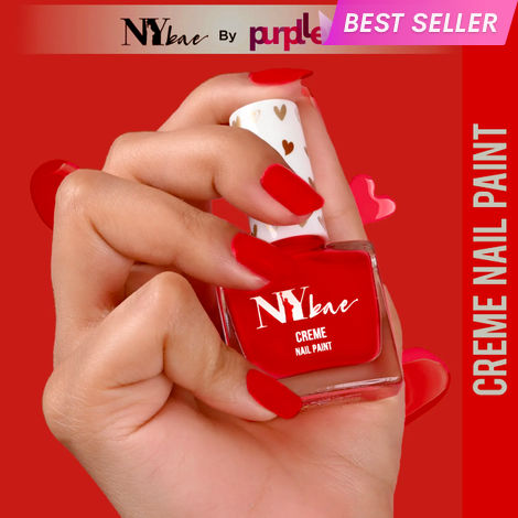 Buy NY Bae Creme Nail Paint - Coral Peach 35 (10 ml) | Purple | Rich Pigment | Chip-proof | Full Coverage | Travel Friendly | Vegan-Purplle