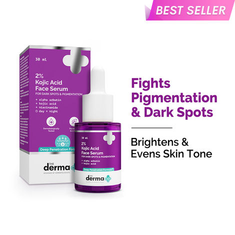 Buy The Derma Co 2% Kojic Acid Face Serum I With 1% Alpha Arbutin & Niacinamide | Reduces Dark Spots, Pigmentation & Blemishes | For All Skin types | 30 ml-Purplle