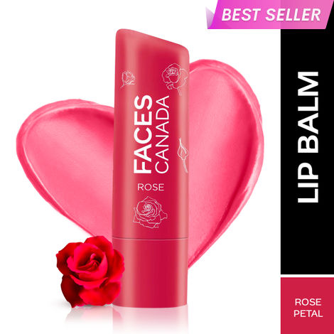 Buy FACES CANADA Color Lip Balm - Rose Petal 03, 4.5 gm | Red Tint | 12HR Moisture | SPF 15 | Shea Butter, Vitamin C & E Enriched | Hydrating & Nourishing For Dry Chapped Lips | Softens Lips-Purplle