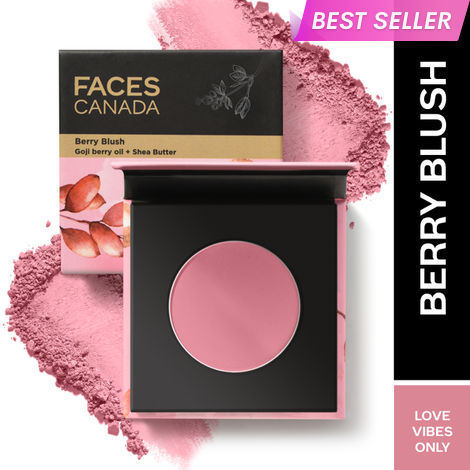 Buy FACES CANADA Berry Blush - Love Vibes Only 03, 4 gm | Lightweight Long Lasting Matte Finish | Silky Smooth Texture | Melts Effortlessly & Buildable | Shea Butter | Vitamin A & C-Purplle