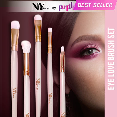 Buy NY Bae Eye Love Brush Set | Blending Brush | Small Angled Brush | Precision Brush | Fluffy Brush | Eyeshadow C Brush | Fine & Soft Bristles-Purplle