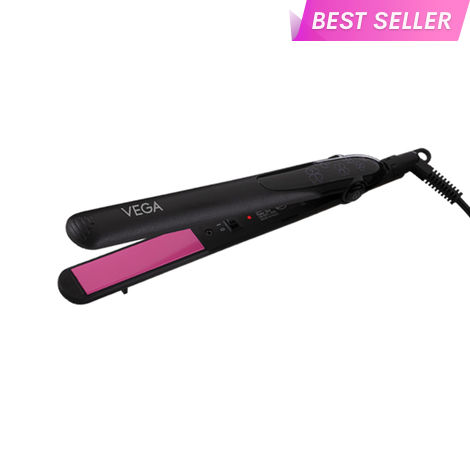 Buy VEGA Adore Hair Straightener with Ceramic Coated Plates & Quick Heat-Up (VHSH-18), Color May Vary, (Made In India) 1 Pc-Purplle