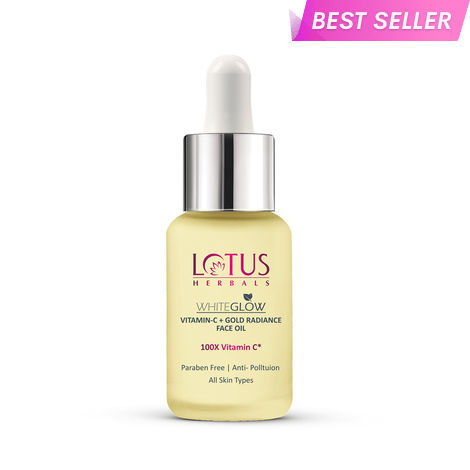 Buy Lotus Herbals WhiteGlow Vitamin C and Gold Radiance Face Oil | For Dull & Dry Skin | Intense Hydration | 15ml-Purplle