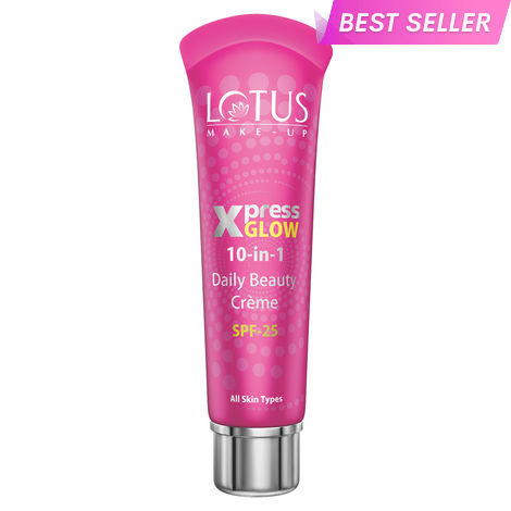Buy Lotus Make-Up Xpressglow Daily Beauty Cream Royal Pearl | SPF 25 | Aloe Vera | Semi Matte Finish | Even Tone | 30g-Purplle