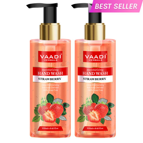 Buy Vaadi Herbals Pack of 2 Deep Moisturizing Strawberry Hand Wash (250 ml x 2)-Purplle
