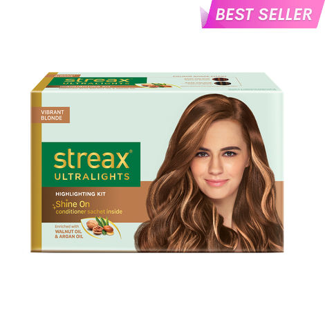 Buy Streax Ultralights Highlight Hair Colour Kit, Semi Permanent Hair colour for women and men, Vibrant Blonde, 40 ml-Purplle
