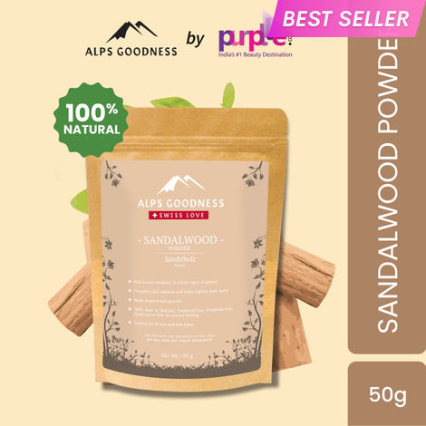 Buy Alps Goodness Powder - Sandalwood (50 gm) | 100% Natural Powder | No Chemicals, No Preservatives, No Pesticides | Face Mask for Even Toned Skin | Face Mask for Glow-Purplle
