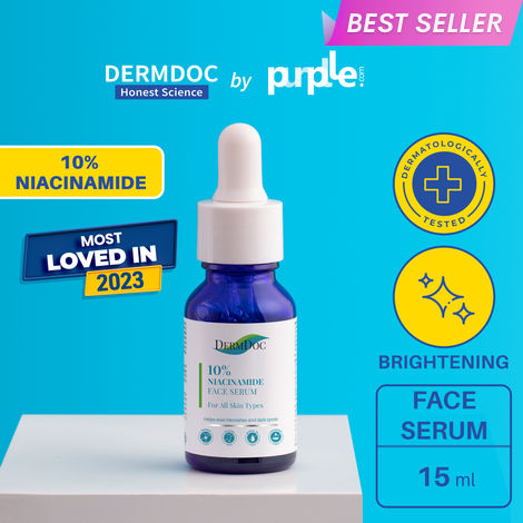 Buy DERMDOC by Purplle 10% Niacinamide Face Serum (15ml) | Skin Brightening | Niacinamide Face Serum I Niacinamide for Oily Skin-Purplle