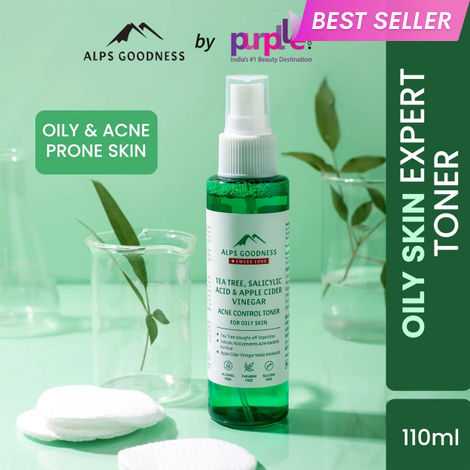 Buy Alps Goodness Acne Control Toner for Oily Skin with Tea Tree Apple, Cider Vinegar & Salicylic Acid (110 ml)| Toner for Oily Skin| Pore tightening toner| Pore minimizing Toner| Salicylic Acid Toner-Purplle