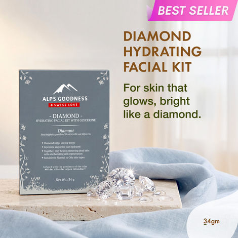 Buy Alps Goodness Diamond Hydrating Facial Kit with Glycerine (34 gm) | Glowing Skin | Toning & Firming |Detoxification |At home Facial-Purplle