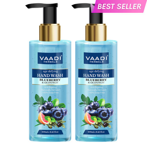 Buy Vaadi Herbals Pack of 2 Age Defying Blueberry & Grapefruit Hand Wash (250 ml x 2)-Purplle