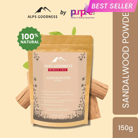 Buy Alps Goodness Powder - Sandalwood (150 g) | 100% Natural Powder | No Chemicals, No Preservatives, No Pesticides | Face Mask for Even Toned Skin | Face Mask for Glow-Purplle