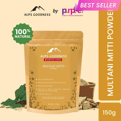 Buy Alps Goodness Powder - Multani Mitti (150 gm)| Fuller's Earth| 100% Natural Powder | No Chemicals, No Preservatives, No Pesticides| Hydrating Face Mask-Purplle