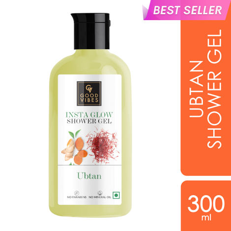 Buy Good Vibes Ubtan Insta Glow Shower Gel | (Body Wash) For Glowing Skin | (300 ml)-Purplle