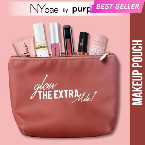 Buy NY Bae Makeup Pouch | Travel Friendly | Multi Purpose Bag | Spacious - Rust-Purplle