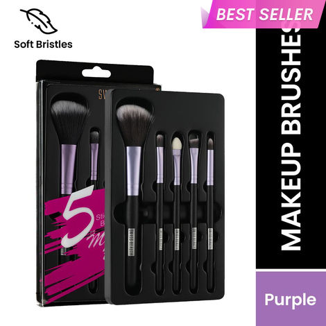 Buy Swiss Beauty Makeup Brushes Set 5 Purple-Purplle