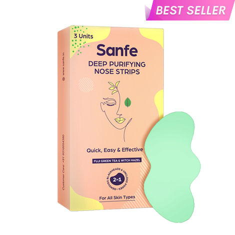 Buy Sanfe Deep Purifying Nose Strips for Women - Pack of 3 with Fuji Green Tea & Witch Hazel extracts | Removes Whiteheads | Blackheads and cleanses pores | Use on Wet Nose-Purplle