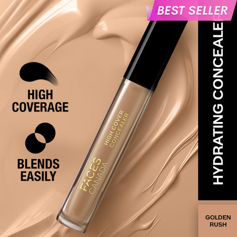 Buy Faces Canada High Cover Concealer I Natural Finish I Covers Hyperpigmentation & Fine Lines Golden Rush 06 (4 ml) - Exclusively on Purplle-Purplle