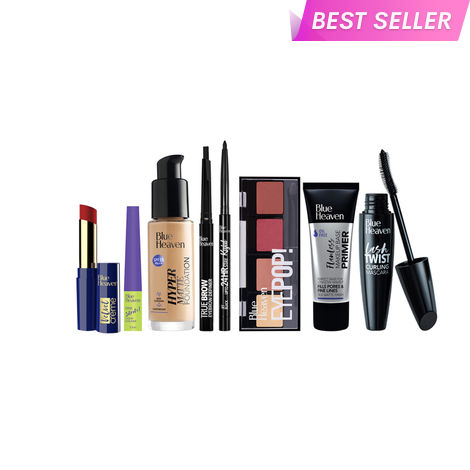 Buy Blue Heaven Festive MakeUp Kit For Women, Fair Tone Combo, 75.6 ml (Pack of 8)-Purplle