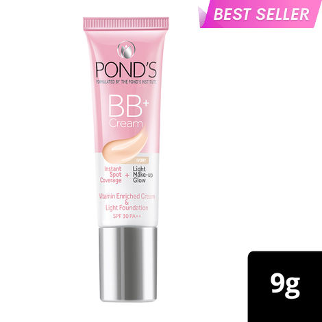 Buy POND'S BB+ Cream, Instant Spot Coverage + Light Make-up Glow, Ivory 9g-Purplle