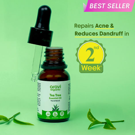 Buy Aravi Organic Tea Tree Essential Oil for Skin, Hair & Face | Acne Care, Dandruff Control | 100% Pure, Natural & Undiluted | Soothes Irritation & Promotes Healthy Scalp | For Men & Women – 15 ml-Purplle