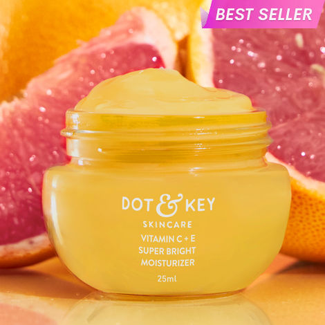 Buy Dot & Key Vitamin C + E Super Bright Moisturizer | Face Moisturizer For Glowing Skin, Pigmentation and Dark Spot Removal | Super Soft Face Cream For Dry Skin & Oily Skin | For Women & Men | 25ml-Purplle