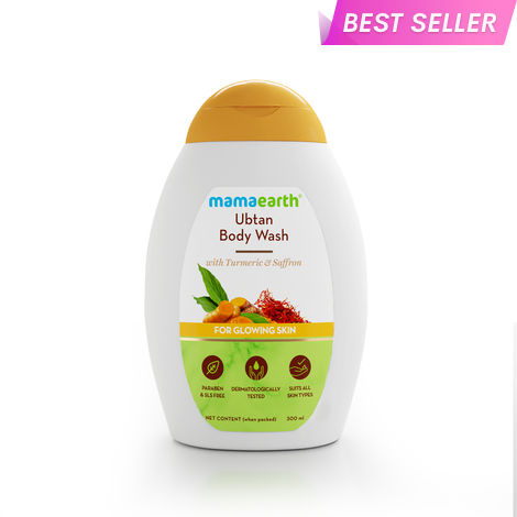 Buy Mamaearth Ubtan Body Wash With Turmeric & Saffron for Glowing Skin (300 ml)-Purplle