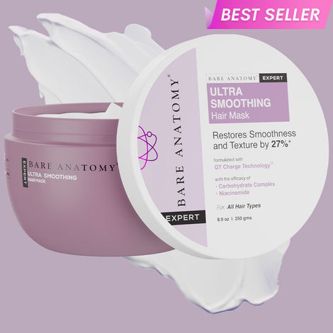 Buy Bare Anatomy Ultra Smoothing Hair Mask | Smoothens Hair | For Dry & Frizzy Hair (250 gm)-Purplle
