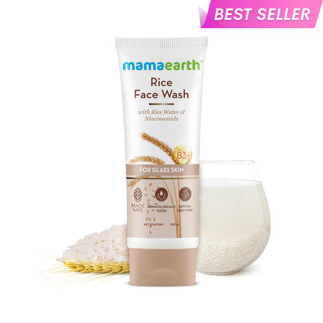 Buy Mamaearth Rice Face Wash With Rice Water & Niacinamide for Glass Skin (100 ml)-Purplle