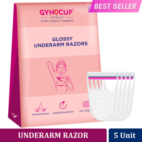Buy Gynocup Underarm Hair Remove Razor|Easy to use|No Cut Safe & Comfortable Shaving|Water Resist (Pack of 5)-Purplle
