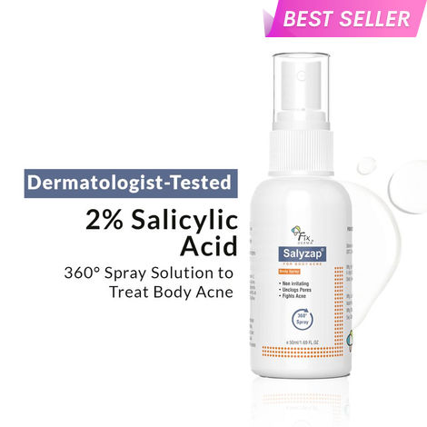 Buy Fixderma Salyzap For Body Acne Body Spray Non Irritating, Unclog Pores, Fights Acne 360 Degree Spray - 50 ml-Purplle