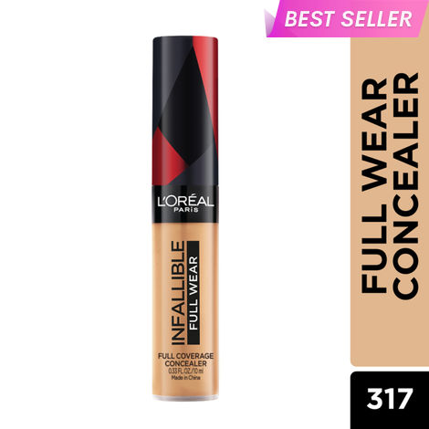 Buy L'Oreal Paris Infallible full wear Full coverage Concealer 317 Almond 10 ml-Purplle