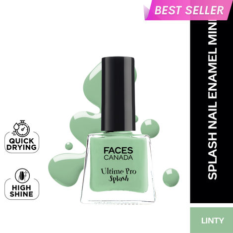 Buy FACES CANADA Ultime Pro Splash Mini Nail Enamel - Linty 45 (5 ml) | Quick Drying | Glossy Finish | Long Lasting | No Chip Formula | High Shine Nail Polish For Women | No Harmful Chemicals-Purplle