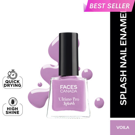 Buy FACES CANADA Ultime Pro Splash Mini Nail Enamel - Viola 41 (5 ml) | Quick Drying | Glossy Finish | Long Lasting | No Chip Formula | High Shine Nail Polish For Women | No Harmful Chemicals-Purplle