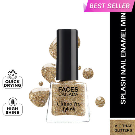 Buy FACES CANADA Ultime Pro Splash Mini Nail Enamel - All That Glitters 22 (5 ml) | Quick Drying | Glossy Finish | Long Lasting | No Chip Formula | High Shine Nail Polish For Women | No Harmful Chemicals-Purplle