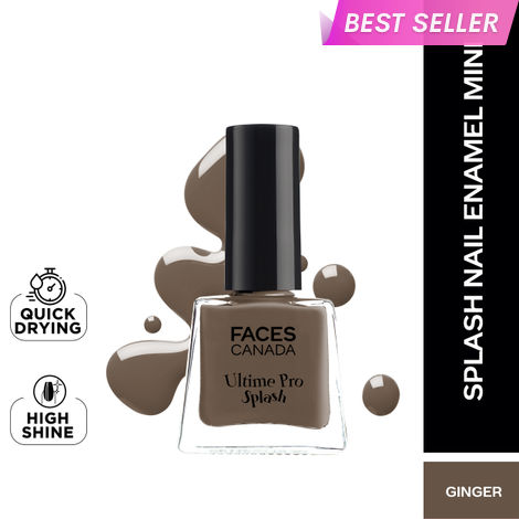 Buy FACES CANADA Ultime Pro Splash Mini Nail Enamel - Ginger 37 (5 ml) | Quick Drying | Glossy Finish | Long Lasting | No Chip Formula | High Shine Nail Polish For Women | No Harmful Chemicals-Purplle