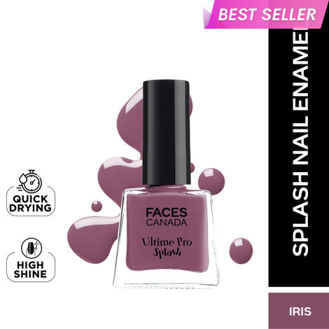 Buy FACES CANADA Ultime Pro Splash Mini Nail Enamel - Iris 102 (5 ml) | Quick Drying | Glossy Finish | Long Lasting | No Chip Formula | High Shine Nail Polish For Women | No Harmful Chemicals-Purplle