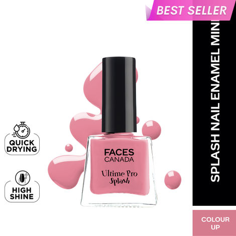 Buy FACES CANADA Ultime Pro Splash Mini Nail Enamel - Color Up 34 (5 ml) | Quick Drying | Glossy Finish | Long Lasting | No Chip Formula | High Shine Nail Polish For Women | No Harmful Chemicals-Purplle