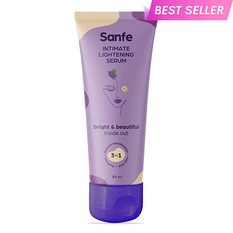 Buy Sanfe Intimate Lightening Serum for Women - 50 gm with Kojic acid & Mulberry| Instant Lightening | Mulberry Extracts | Easy application in dark Underarms, Inner Thighs, Knee and Bikini Area (Multicolor)-Purplle