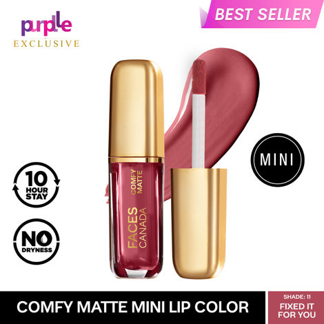 Buy Faces Canada Comfy Matte Mini Lip Color | Comfortable 10 Hours Longstay | Matte Finish | With Natural Oils | Fixed It For You 11 (1.2 ml) - Exclusively Only On Purplle-Purplle