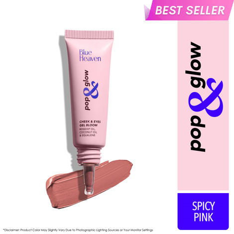 Buy Blue Heaven Pop & Glow Cheek & Eyes Gel Bloom Blush, Spicy Pink (12 ml)-Purplle