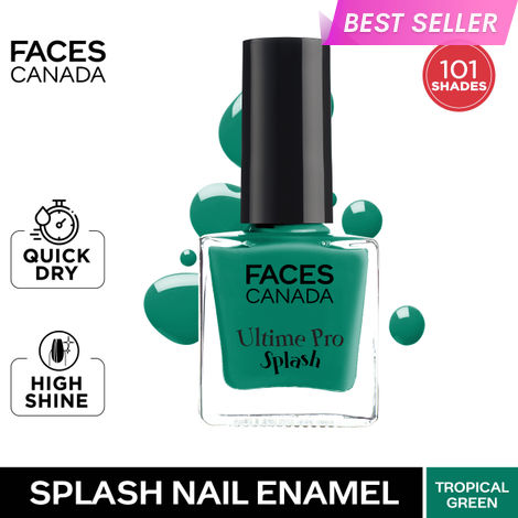 Buy FACES CANADA Ultime Pro Splash Nail Enamel - Tropical Green 59 (8 ml) | Quick Drying | Glossy Finish | Long Lasting | No Chip Formula | High Shine Nail Polish For Women | No Harmful Chemicals-Purplle