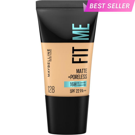 Buy Maybelline New York Fit Me Matte+Poreless Liquid Foundation Tube, 128 Warm Nude, 18 ml-Purplle