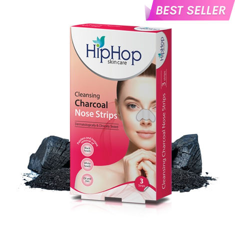 Buy HipHop Skincare Cleansing Charcoal Nose Strips for Women - Blackhead Remover & Pore Cleanser (3 Strips)-Purplle