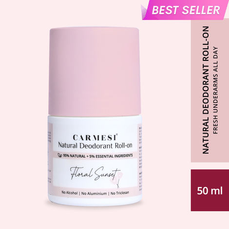 Buy Carmesi Natural Deodorant Roll-on - Floral Sunset-Purplle