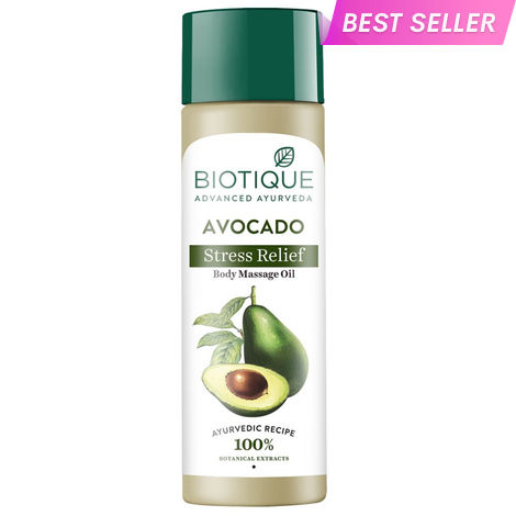 Buy Biotique Avocado Stress Relief Body Massage Oil (200 ml)-Purplle