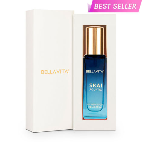 Buy Bella Vita Organic SKAI AQUATIC Unisex Cologne Perfume For Men & Women with Musky & Fresh Fragrance 20 ML-Purplle