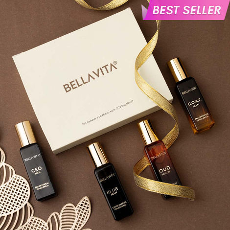 Buy Bella Vita Luxury Long Lasting Men Gift Set | Perfume for Mem | 4 x 20 ml | Gifts for Men | Woody, Citrusy, Oud, Premium Fragrance Scent | KLUB, OUD, CEO, G.O.A.T-Purplle