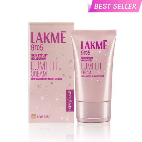 Buy Lakme Lumi Strobe Cream - Highlighter + Moisturizer + Primer With Hyaluronic Acid & Niacinamide - Dewy Rose | 60 gm-Purplle